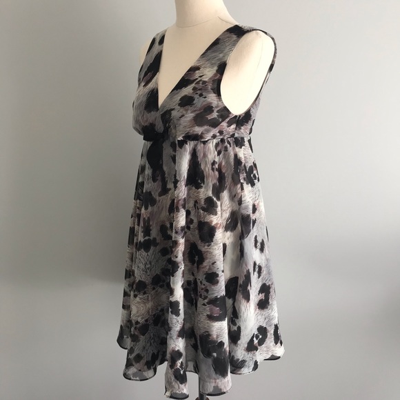 PETER ALEXANDER Sheer Floaty Babydoll Nightie Purple Black Sleeveless V-Neck Bow - Picture 6 of 15